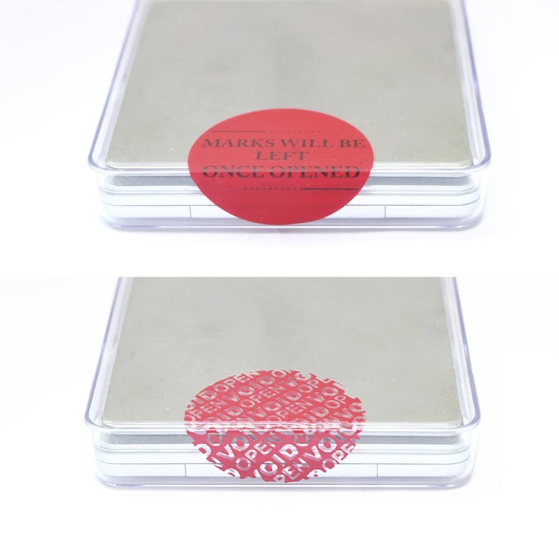Solitary Walker 100Pcs Tamper Evident Security Labels Diameter 2 inch Rounds Red Complete Transfer Tamper Proof Stickers Safety Torn up Invalid Seals Tape - Image 5